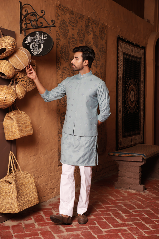 Kurta With Nehru Jacket