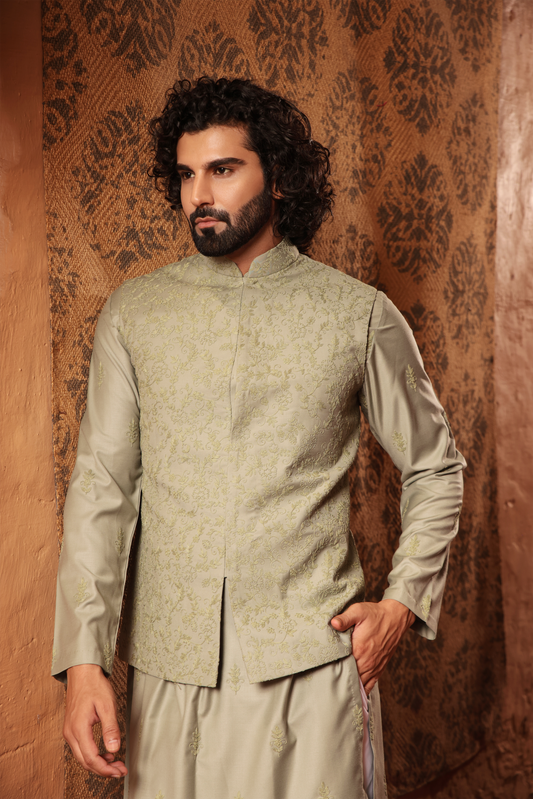 Kurta With Nehru Jacket