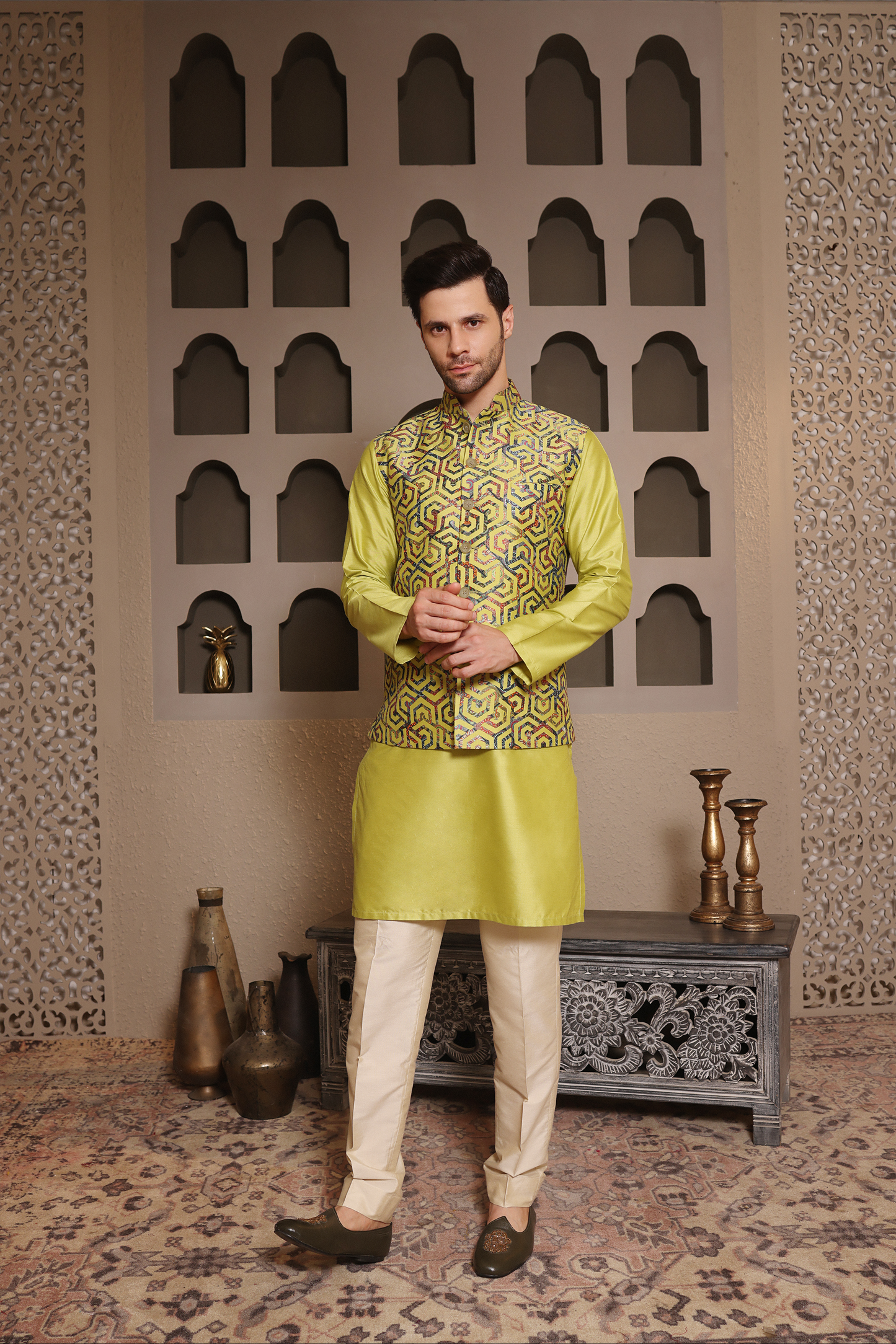 Kurta With Nehru Jacket