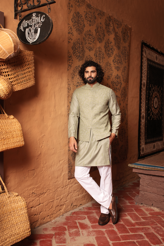 Kurta With Nehru Jacket