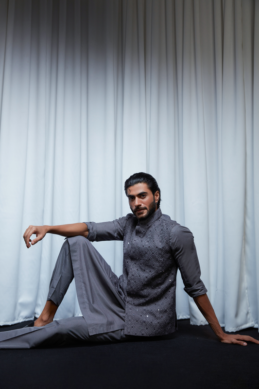 Kurta With Nehru Jacket